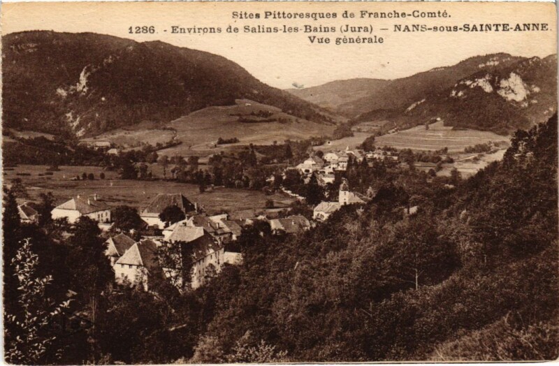 Carte postale ancienne Nans sous Sainte-Anne vue generale