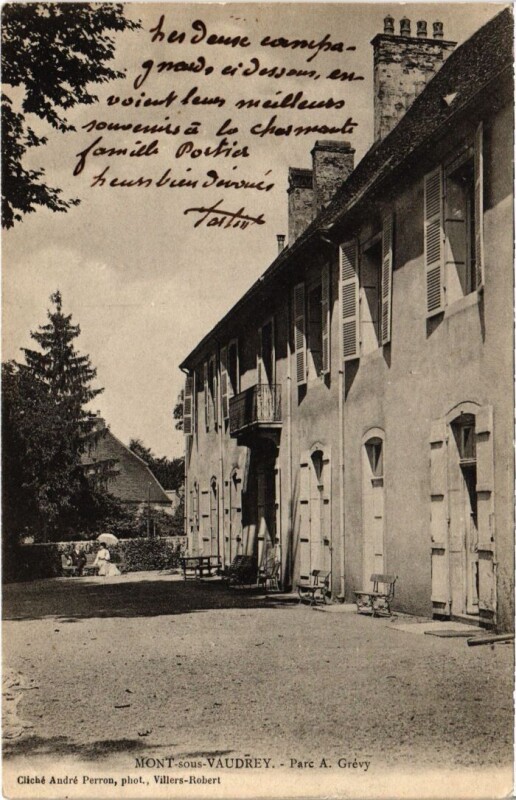 Carte postale ancienne Mont sous Vaudrey Parc A. Grevy à Mont-sous-Vaudrey