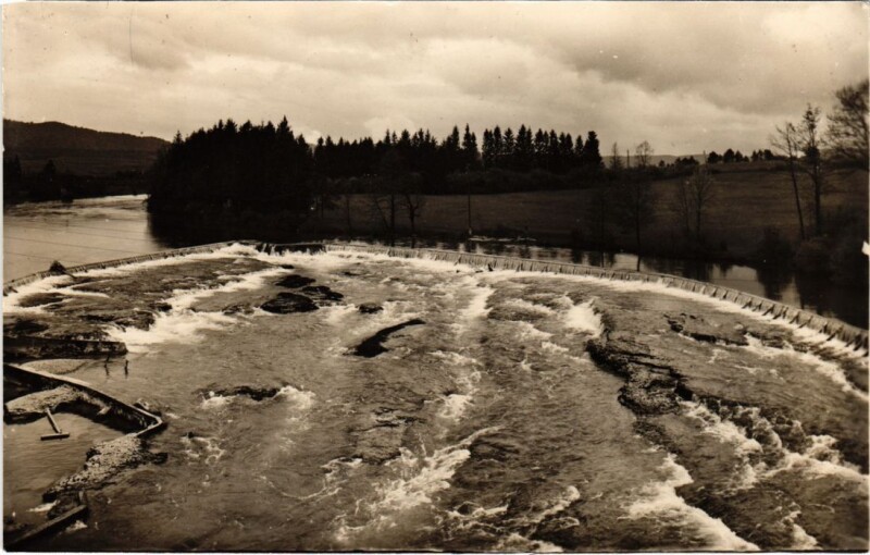 Carte postale ancienne L'Ain a Pont de Poitte à Pont-de-Poitte