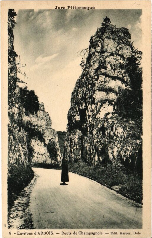 Carte postale ancienne Route de Champagnole à Champagnole