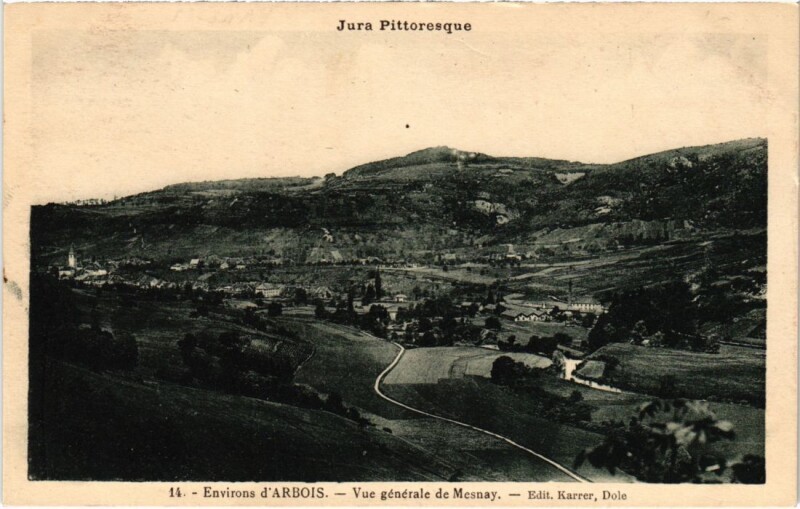 Carte postale ancienne Vue generale de Mesnay à Mesnay