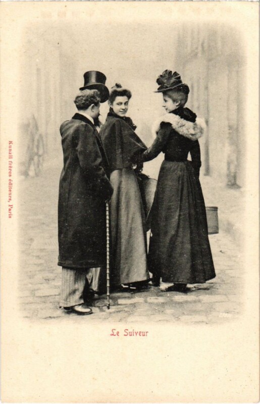 Carte postale ancienne Paris Petits Metiers Le Suiveur