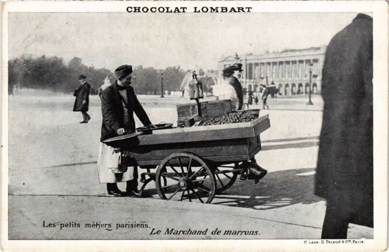 Carte postale ancienne Paris Petits Metiers Le Marchand de marrons