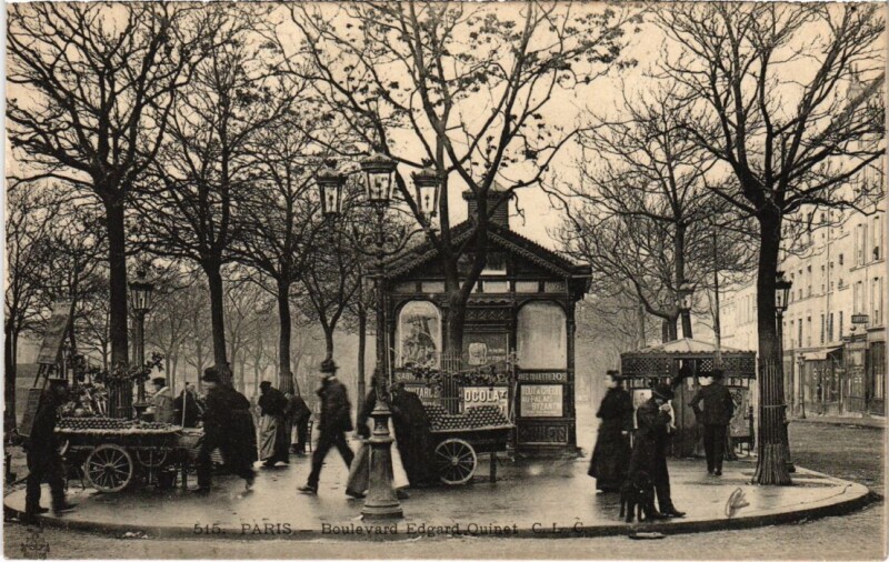 Carte postale ancienne Paris Petits Metiers Bd Edgard Quinet à Paris 14e