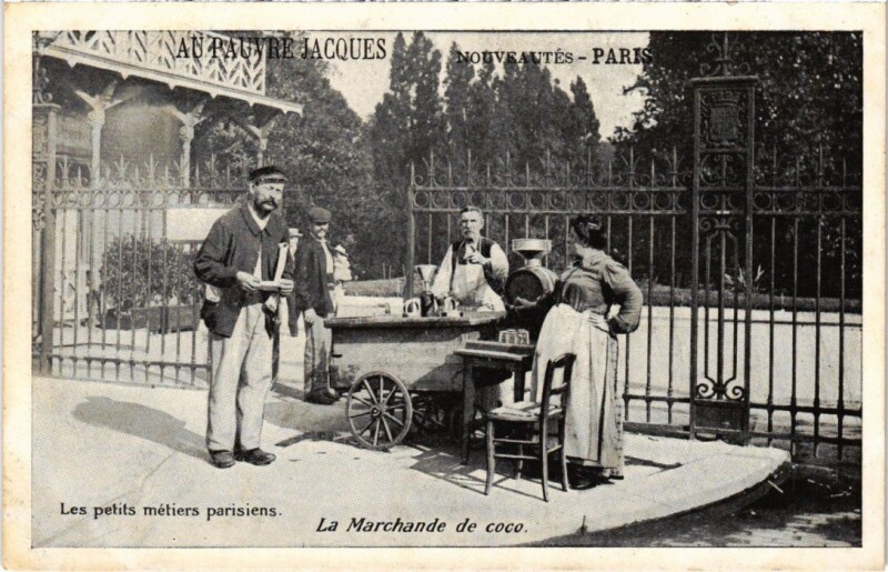 Carte postale ancienne Paris Petits Metiers la marchande de coco