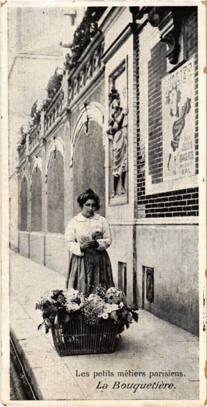 Carte postale ancienne Paris Petits Metiers La Bouquetiere