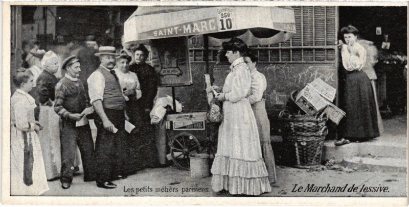 Carte postale ancienne Paris Petits Metiers Le Marchand de Lessive