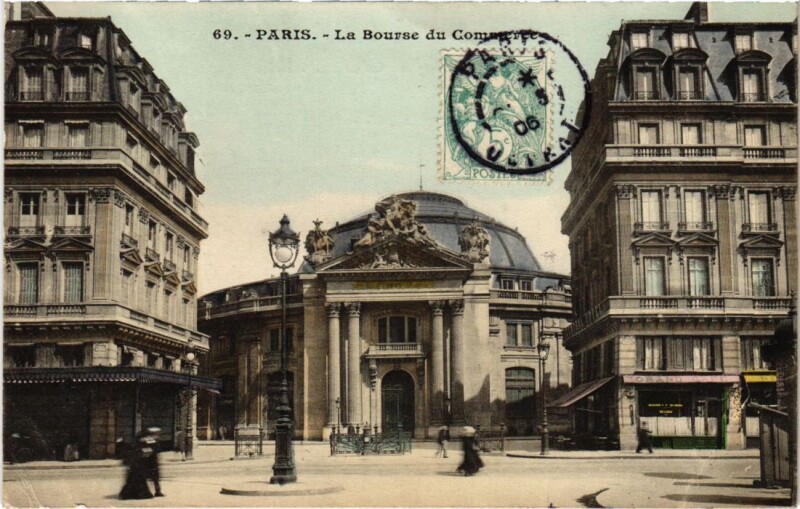 Carte postale ancienne Paris 2e Bourse du Commerce à Paris 2e
