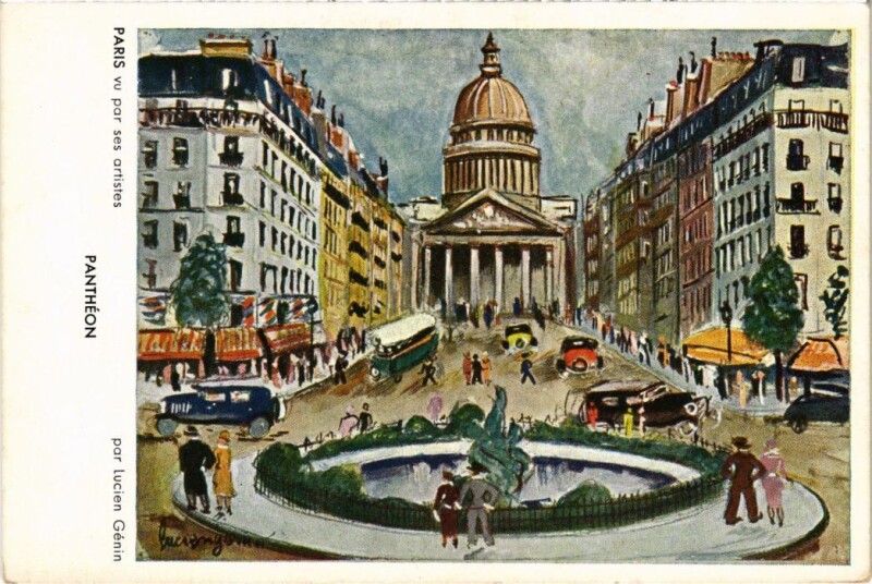 Carte postale ancienne Paris 5e le Pantheon à Paris 5e