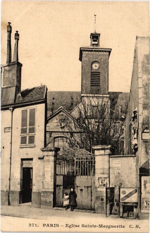 Carte postale ancienne Paris 11e Eglise Sainte-Marguerite à Paris 11e