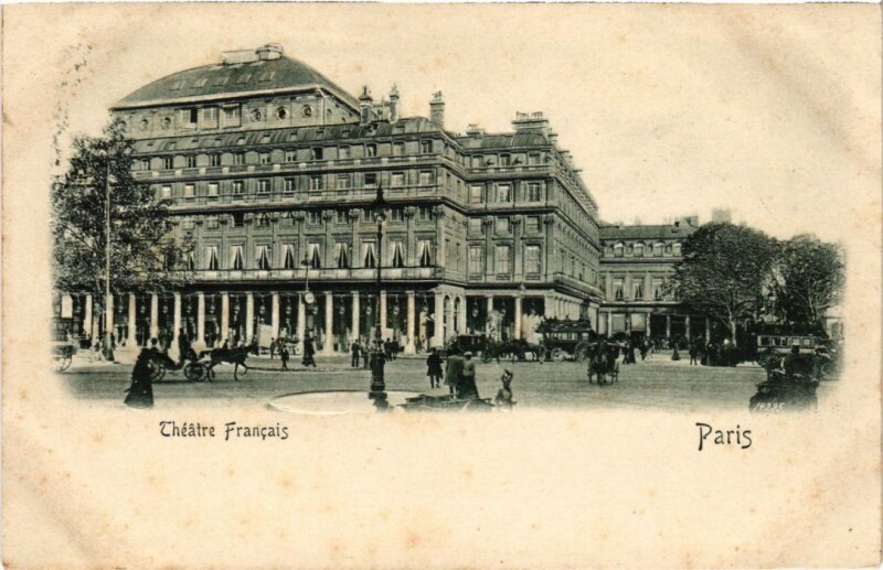 Carte postale ancienne Paris Theatre Francais Embossed