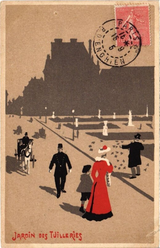 Carte postale ancienne Jardin des Tuileries à Paris 1er