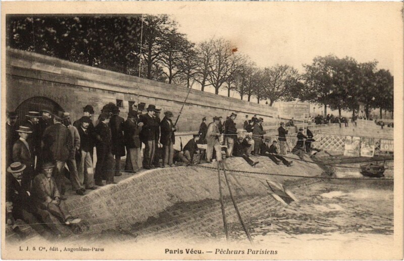 Carte postale ancienne Paris Vecu. Pecheurs