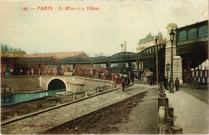 Carte postale ancienne Le Métro à la Villette à Paris 10e