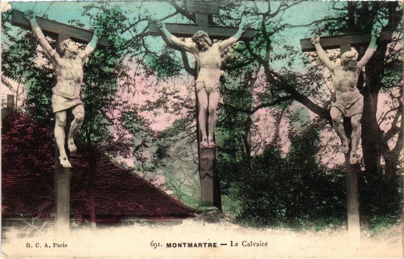 Carte postale ancienne Montmartre - Le Calvaire à Paris 18e
