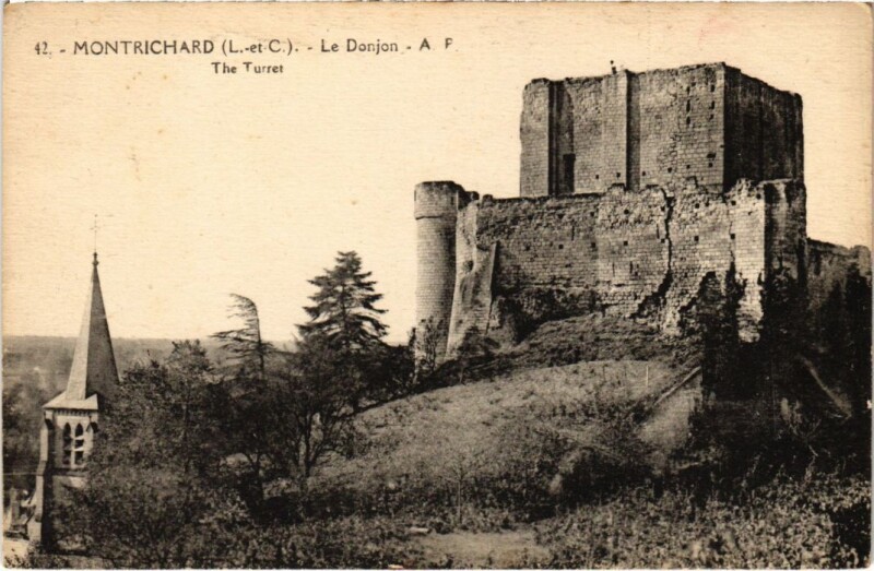 Carte postale ancienne Montrichard Le Donjon France