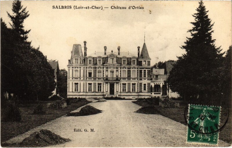 Carte postale ancienne Salbris Chateau d'Orties France à Salbris