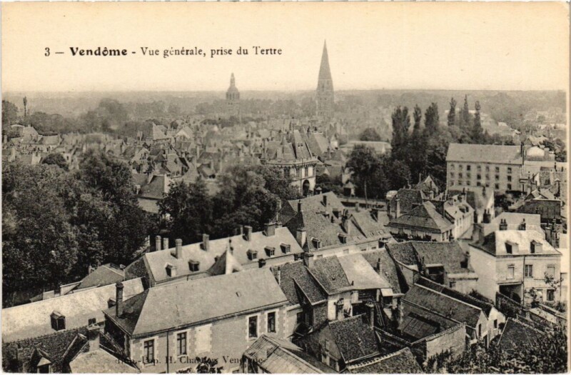 Carte postale ancienne Vendome Vue Generale, prise du Tertre France