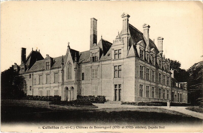 Carte postale ancienne Cellettes Chateau de Beauregard France à Cellettes