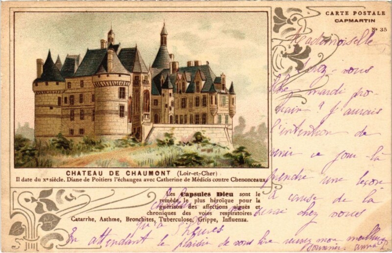 Carte postale ancienne Chateau de Chaumont France