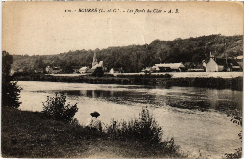 Carte postale ancienne Bourre Les Bors du Cher France