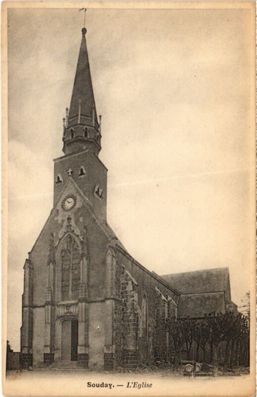 Carte postale ancienne Souday L'Eglise France