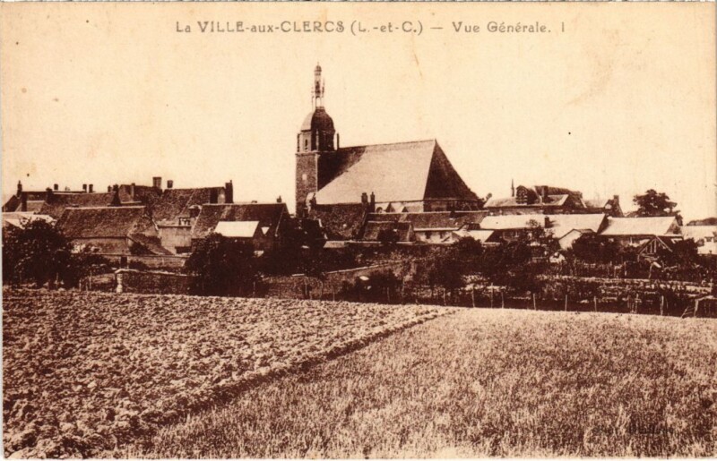 Carte postale ancienne La Ville aux Clercs Vue Generale France à La Ville-aux-Clercs