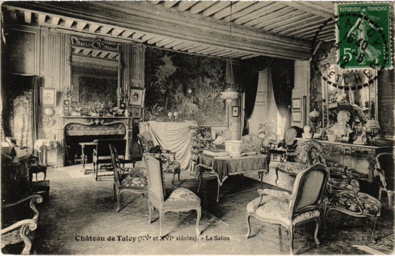 Carte postale ancienne Talcy Chateau-Le Salon France à Talcy