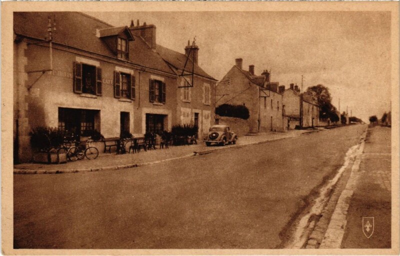 Carte postale ancienne Menars Cafe Restaurant Hotel France à Menars