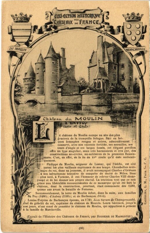 Carte postale ancienne Chateau du Moulin France