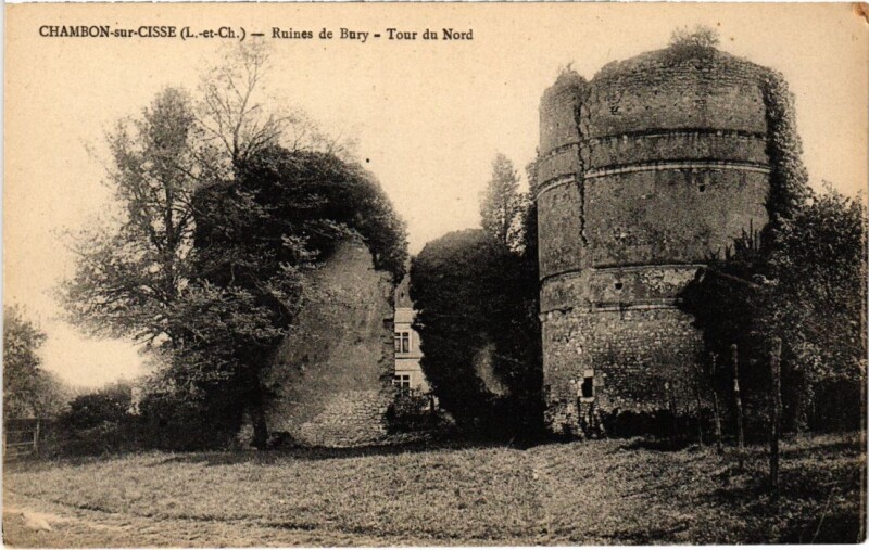 Carte postale ancienne Chambon s Cisse Ruines de Bury, Tour du Nord France
