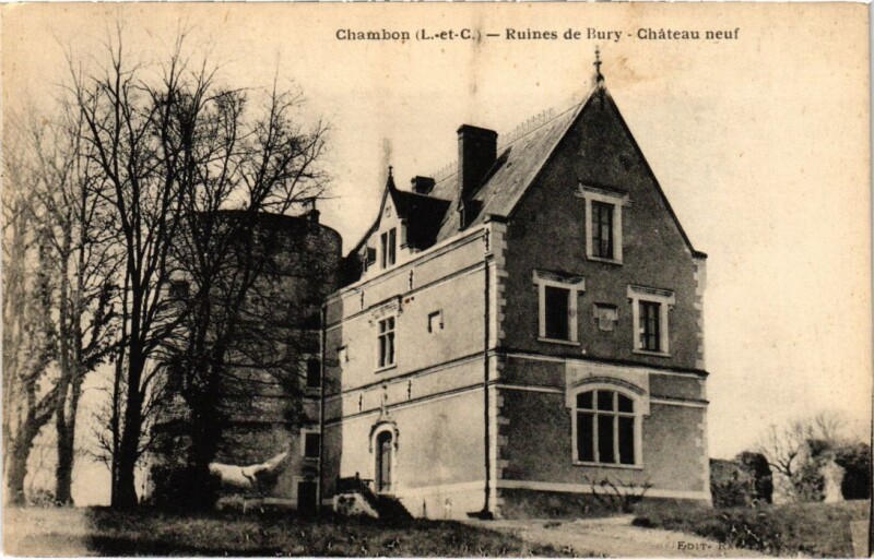 Carte postale ancienne Chambon Ruines de Bury, Chateau neuf France