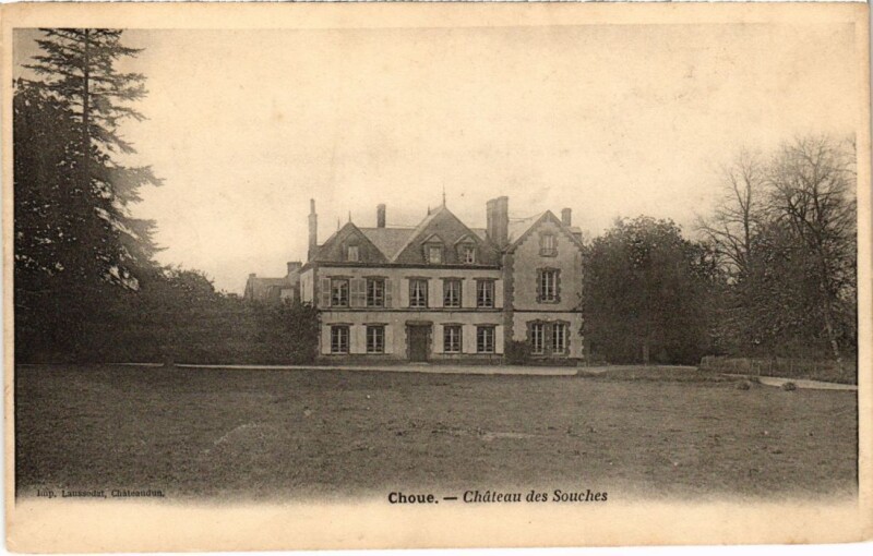 Carte postale ancienne Choue Chateau des Souches France à Choue