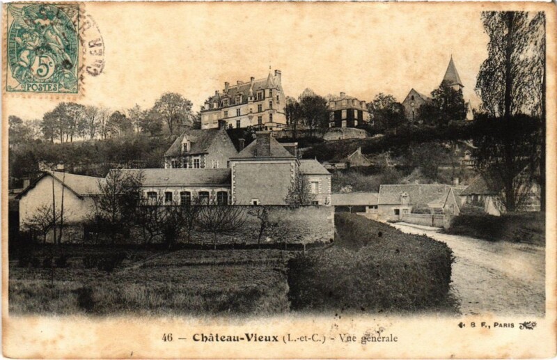 Carte postale ancienne Chateauvieux Vue Generale France
