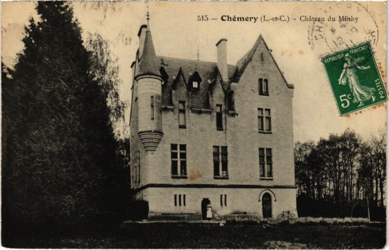 Carte postale ancienne Chemery Chateau du Minly France