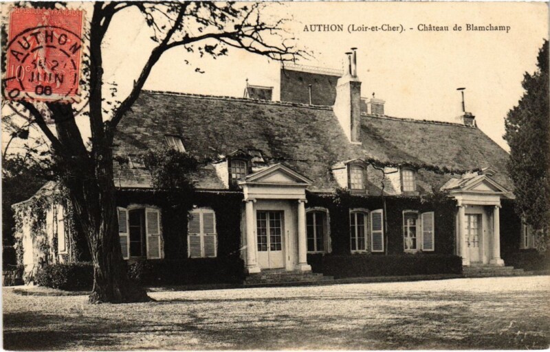 Carte postale ancienne Authon Chateau u Blamchamp France à Authon