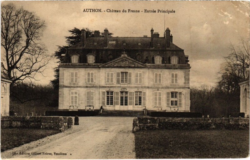 Carte postale ancienne Authon Chateau du Fresne-Entree Principale France à Authon