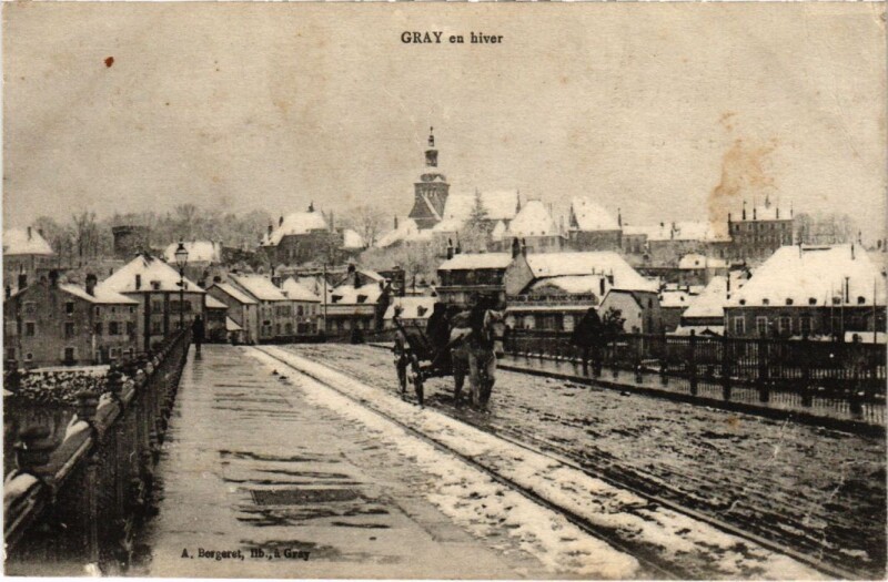 Carte postale ancienne Gray en hiver