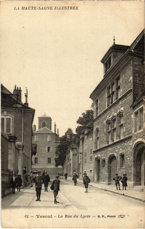 Carte postale ancienne Vesoul Rue du Lycee à Vesoul