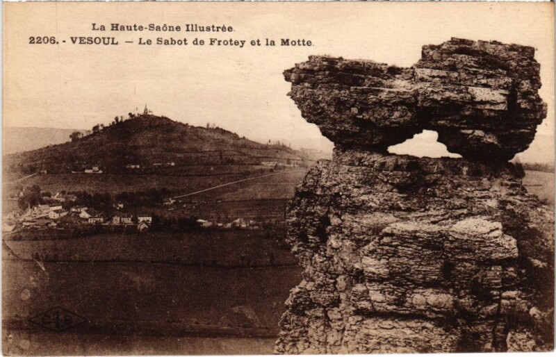 Carte postale ancienne Vesoul Le Sabot de Frotey et la Motte à Vesoul