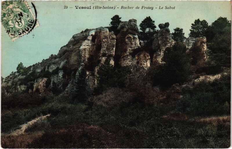 Carte postale ancienne Vesoul Rocher de Frotey Sabot à Vesoul