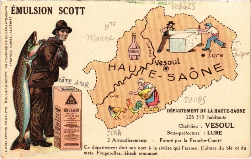 Carte postale ancienne Vesoul Emulsion Scott Advertisement à Vesoul