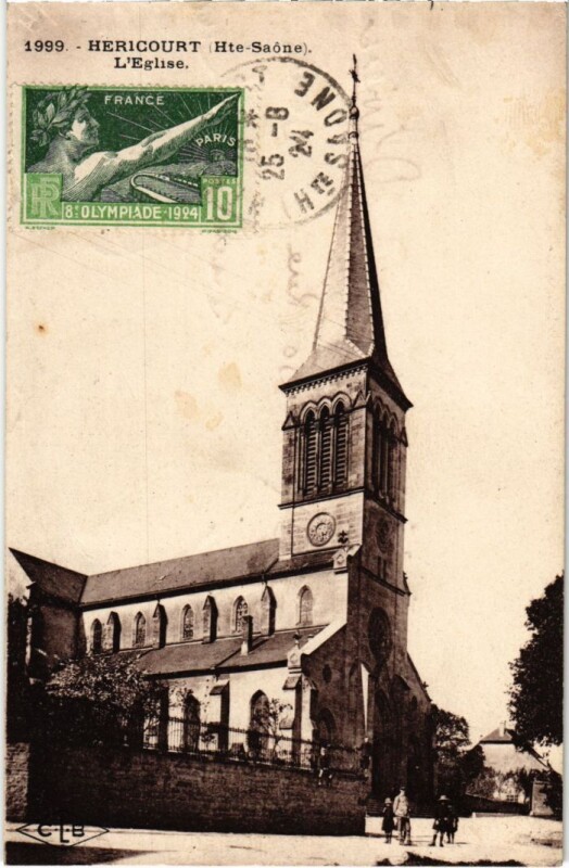 Carte postale ancienne Hericourt l'Eglise