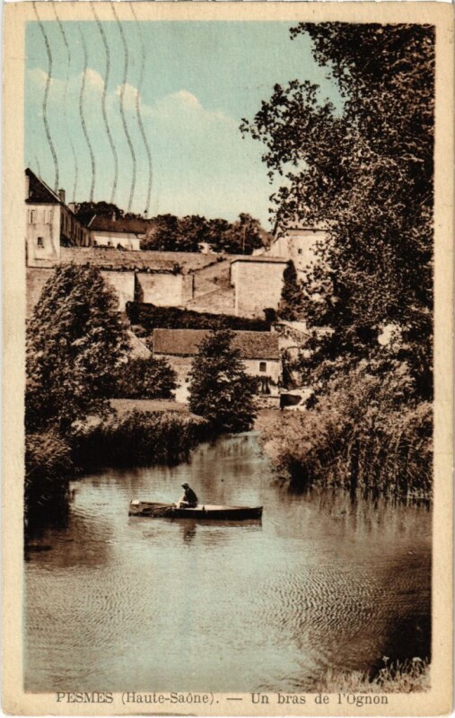 Carte postale ancienne Pesmes un bras de l'Ognon à Pesmes