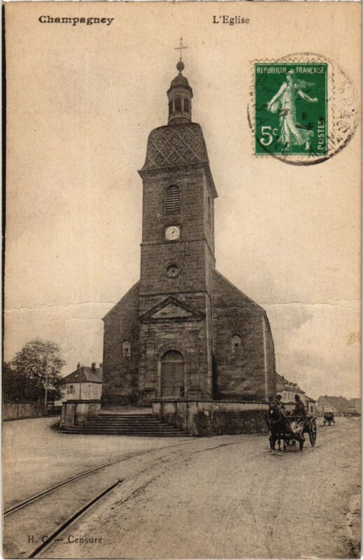 Carte postale ancienne Champagnay l'Eglise