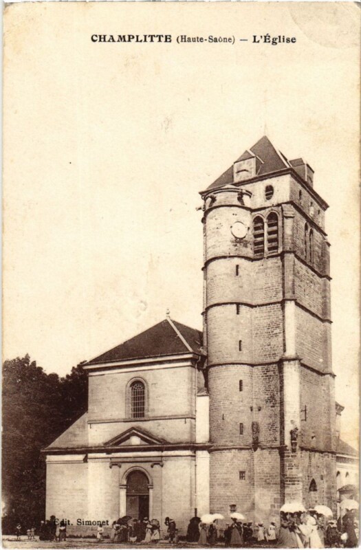 Carte postale ancienne Champlitte l'Eglise à Champlitte