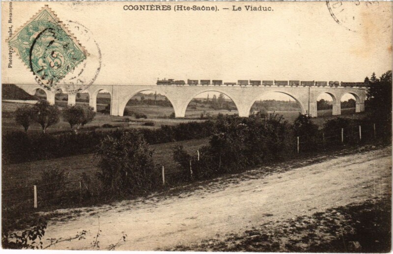 Carte postale ancienne Cognieres le Viaduc
