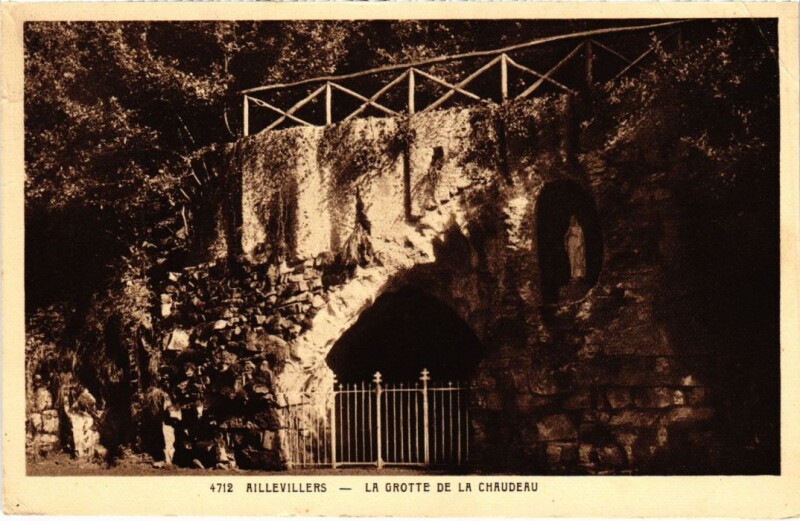 Carte postale ancienne Aillevillers Grotte de la Chaudeau