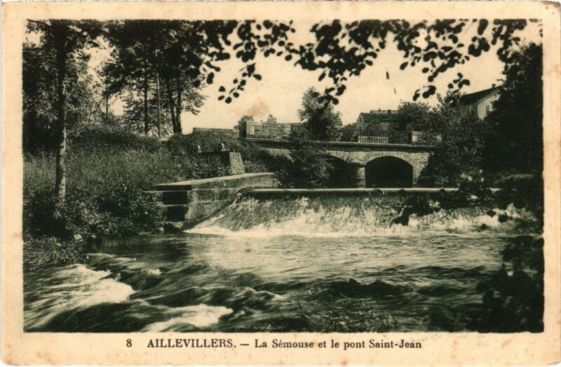 Carte postale ancienne Aillevillers La Smouse et le Pont Saint-Jean