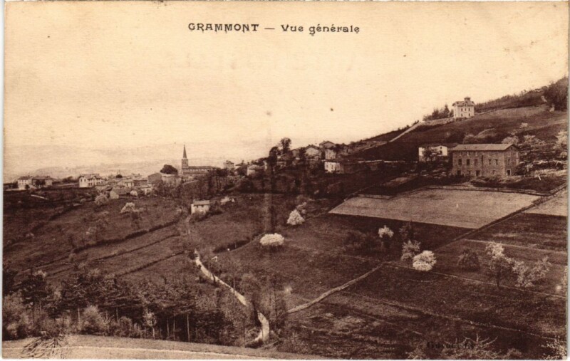Carte postale ancienne Grammont vue generale à Grammont